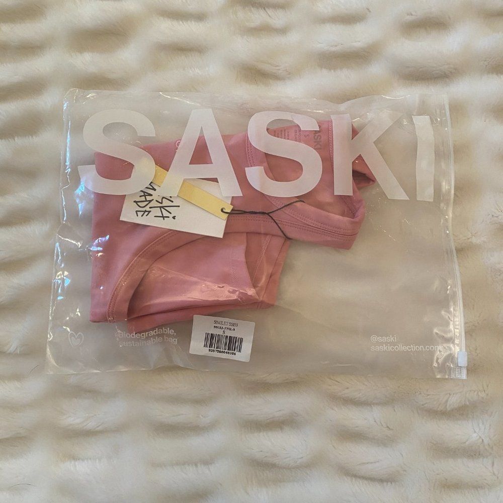 NWT Saski Pink Crop Top in Peony - Size Small - Picture 9 of 10